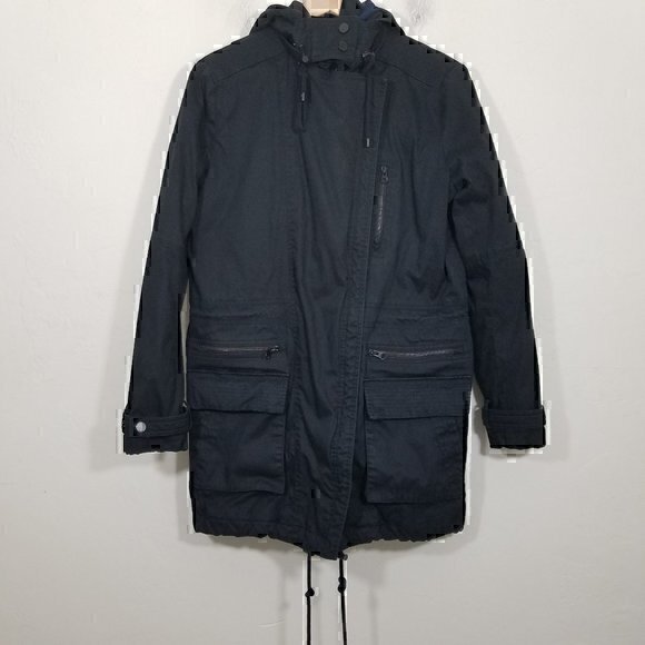 Vince Jackets & Blazers - Vince Zip Up Hooded Jacket Black Size S